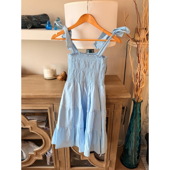 XiRENA Lori Blue Smocked Tiered Sundress Womens Light Blue Size S - Picture 3 of 10
